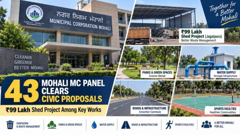 Mohali MC Panel Clears 43 Civic Proposals, ₹99 Lakh Shed Project Among Key Works