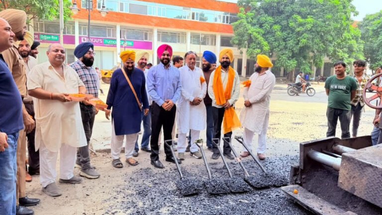 Premix Laying Begins for Road Construction in Phase-9, Mohali