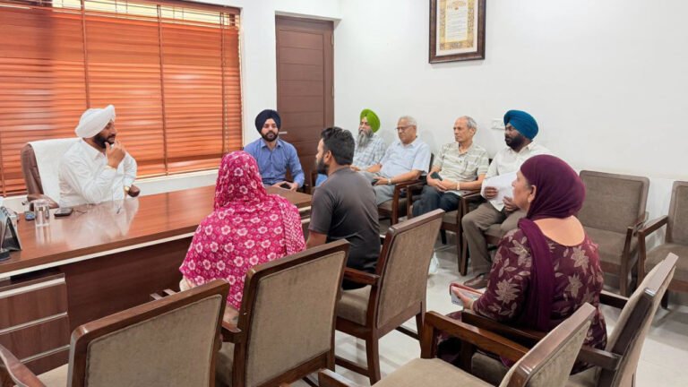 Public meeting at Kulwant Singh’s office with constituency people