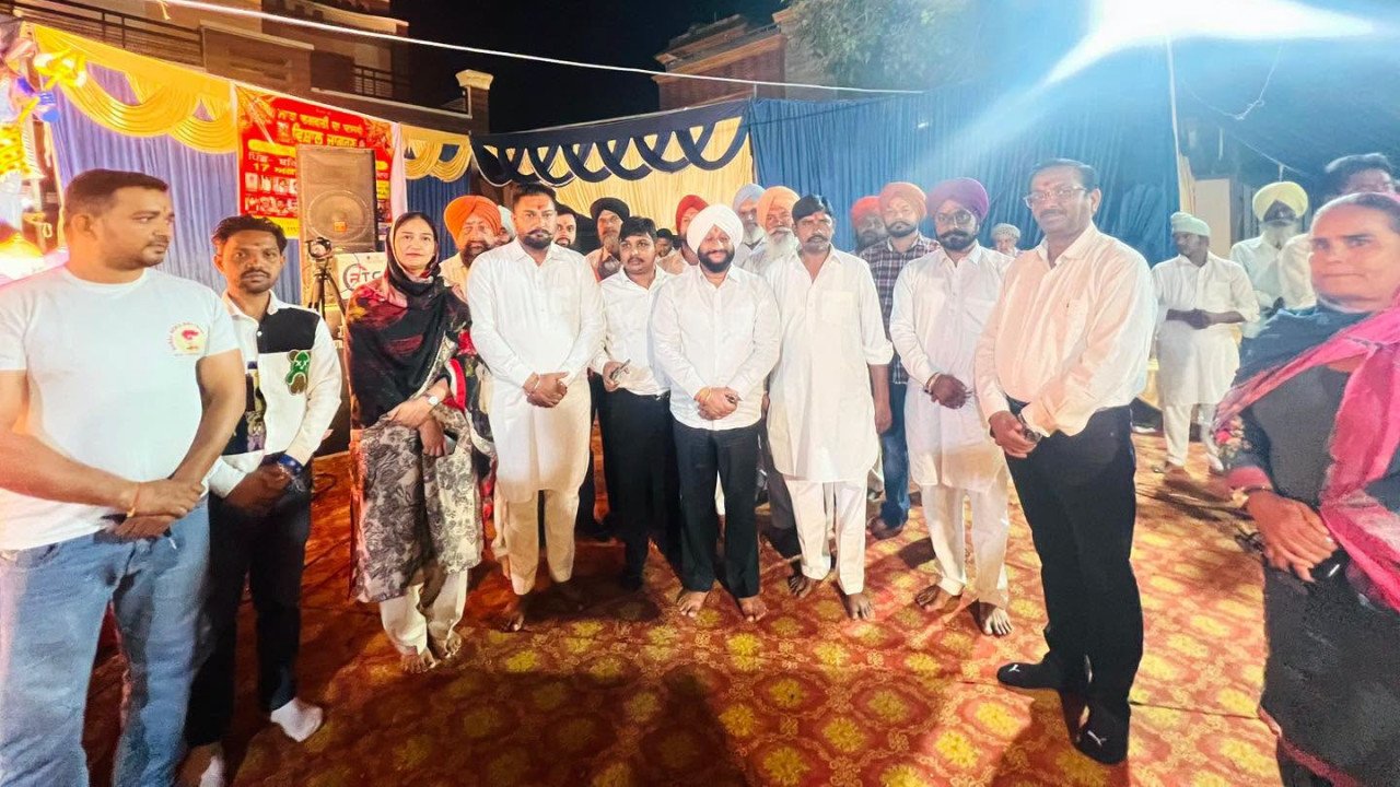 Kulwant Singh participating in Maa Bhagwati puja at Baliali in Mohali
