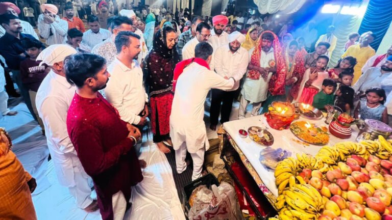 Ambedkar Colony puja in Blongi Mohali with Kulwant Singh