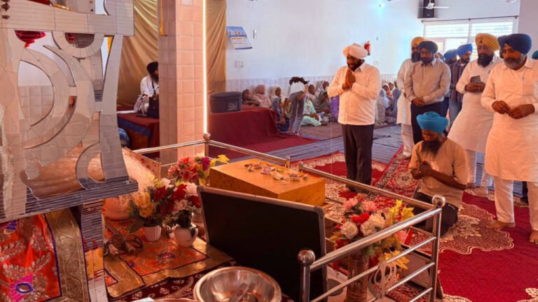 Bahadur Singh condolence prayer at Gurdwara Sahib in village Gudana