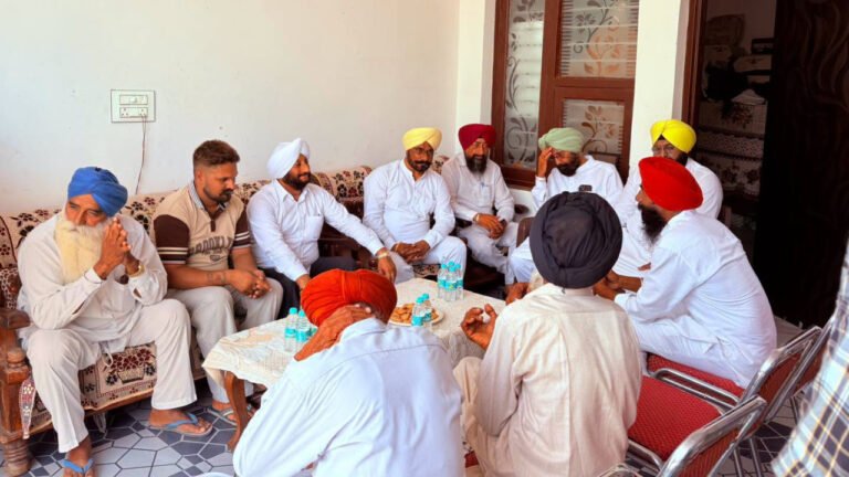 Kulwant Singh Visits Family in Minde Majra After Death of Sardarni Gurdev Kaur Ji
